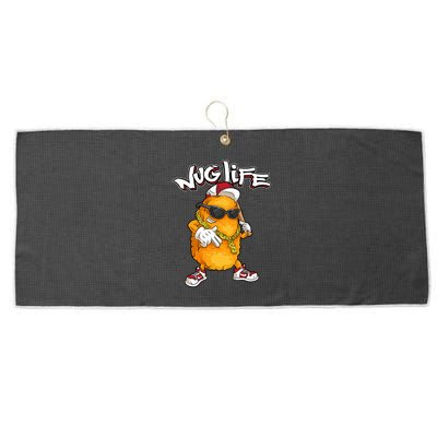 Cool Chicken Nugget Art Chicken Nugget Lover Large Microfiber Waffle Golf Towel