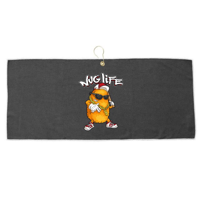 Cool Chicken Nugget Art Chicken Nugget Lover Large Microfiber Waffle Golf Towel