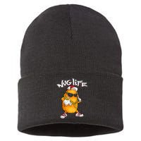 Cool Chicken Nugget Art Chicken Nugget Lover Sustainable Knit Beanie