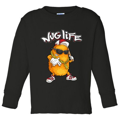 Cool Chicken Nugget Art Chicken Nugget Lover Toddler Long Sleeve Shirt