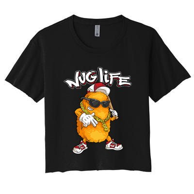 Cool Chicken Nugget Art Chicken Nugget Lover Crop Top