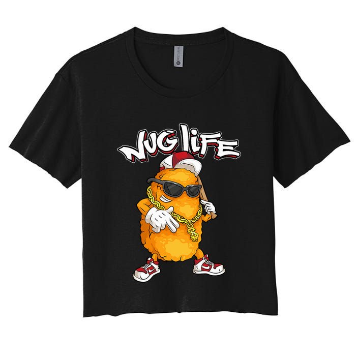 Cool Chicken Nugget Art Chicken Nugget Lover Crop Top