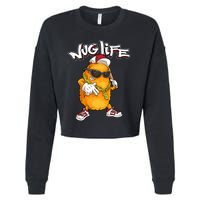 Cool Chicken Nugget Art Chicken Nugget Lover Cropped Pullover Crew