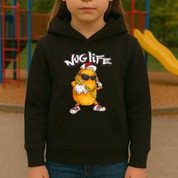 Cool Chicken Nugget Art Chicken Nugget Lover Kids Hoodie