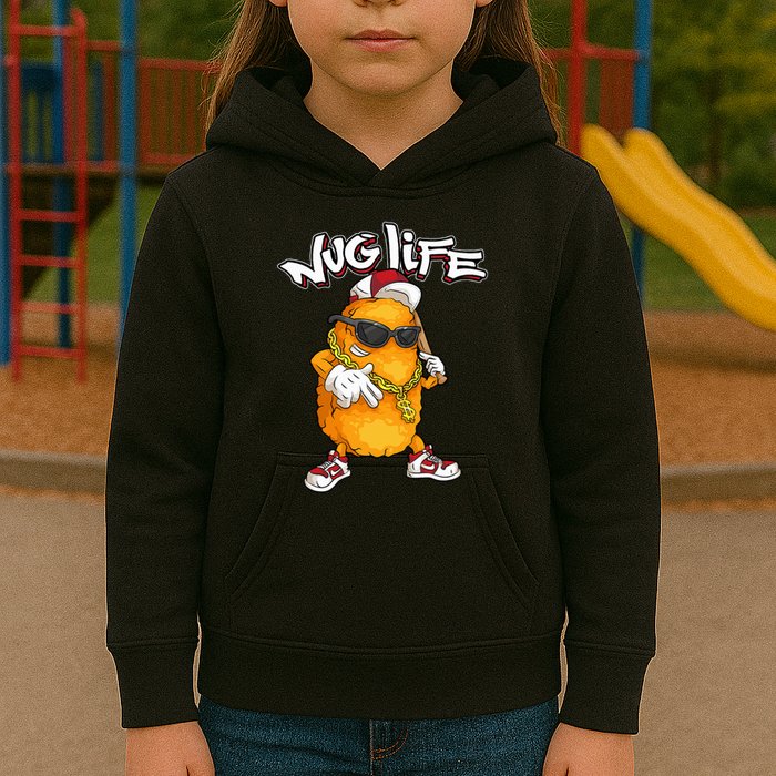 Cool Chicken Nugget Art Chicken Nugget Lover Kids Hoodie