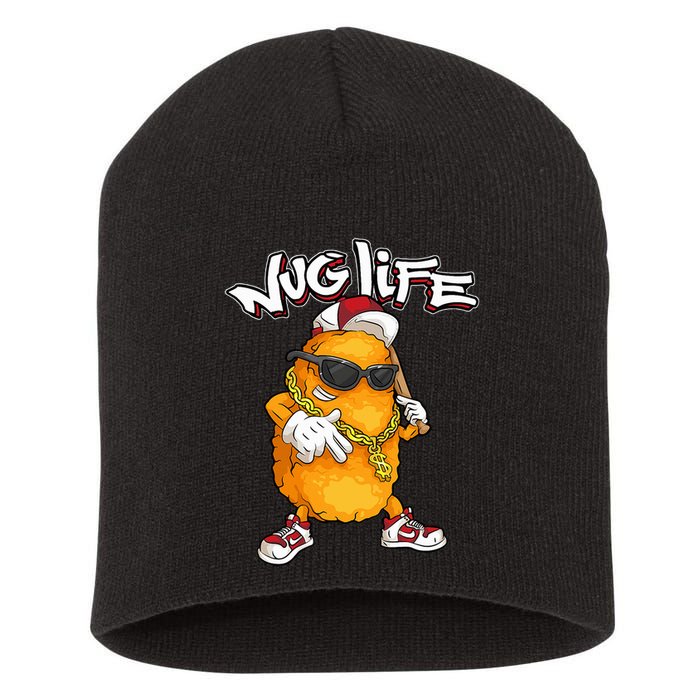 Cool Chicken Nugget Art Chicken Nugget Lover Short Acrylic Beanie