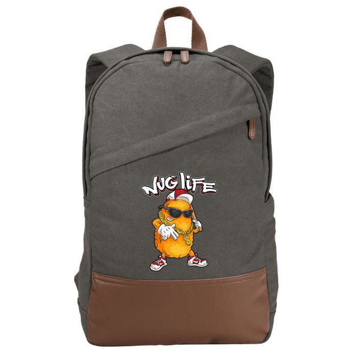 Cool Chicken Nugget Art Chicken Nugget Lover Cotton Canvas Backpack