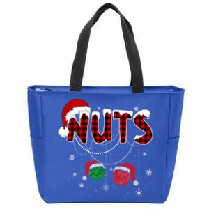 Christmas Chest Nuts Funny Couple Matching Xmas Couple Tees Gift Zip Tote Bag