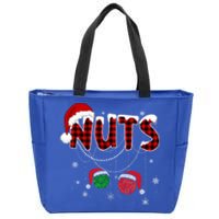 Christmas Chest Nuts Funny Couple Matching Xmas Couple Tees Gift Zip Tote Bag