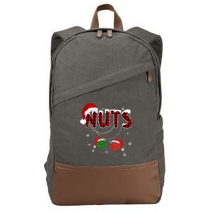 Christmas Chest Nuts Funny Couple Matching Xmas Couple Tees Gift Cotton Canvas Backpack