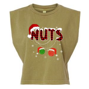 Christmas Chest Nuts Funny Couple Matching Xmas Couple Tees Gift Garment-Dyed Women's Muscle Tee