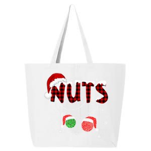 Christmas Chest Nuts Funny Couple Matching Xmas Couple Tees Gift 25L Jumbo Tote