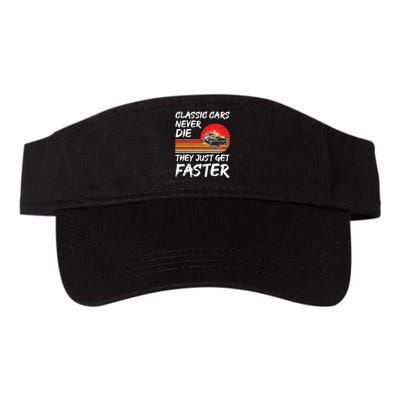 Classic Cars Never Die They Just Get Faster Valucap Bio-Washed Visor