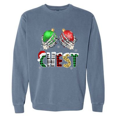 Christmas Chest Nuts Chestnuts Xmas Couple Matching Costume Garment-Dyed Sweatshirt