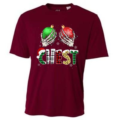 Christmas Chest Nuts Chestnuts Xmas Couple Matching Costume Cooling Performance Crew T-Shirt