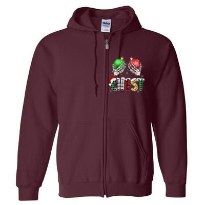 Christmas Chest Nuts Chestnuts Xmas Couple Matching Costume Full Zip Hoodie