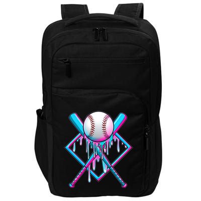 Cool Cute Neon Paint Baseball Bat Ball Diamond Impact Tech Backpack