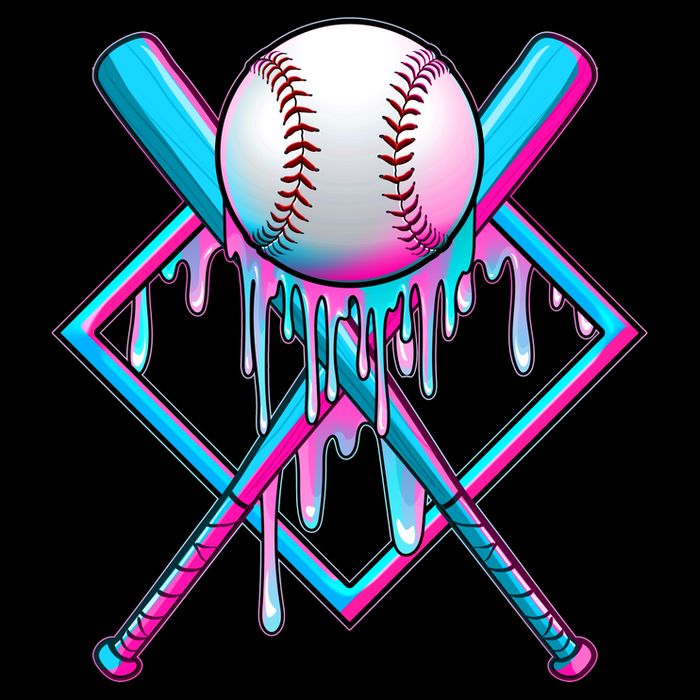 Cool Cute Neon Paint Baseball Bat Ball Diamond Impact Tech Backpack