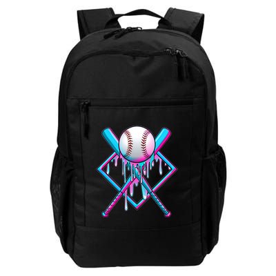 Cool Cute Neon Paint Baseball Bat Ball Diamond Backpack