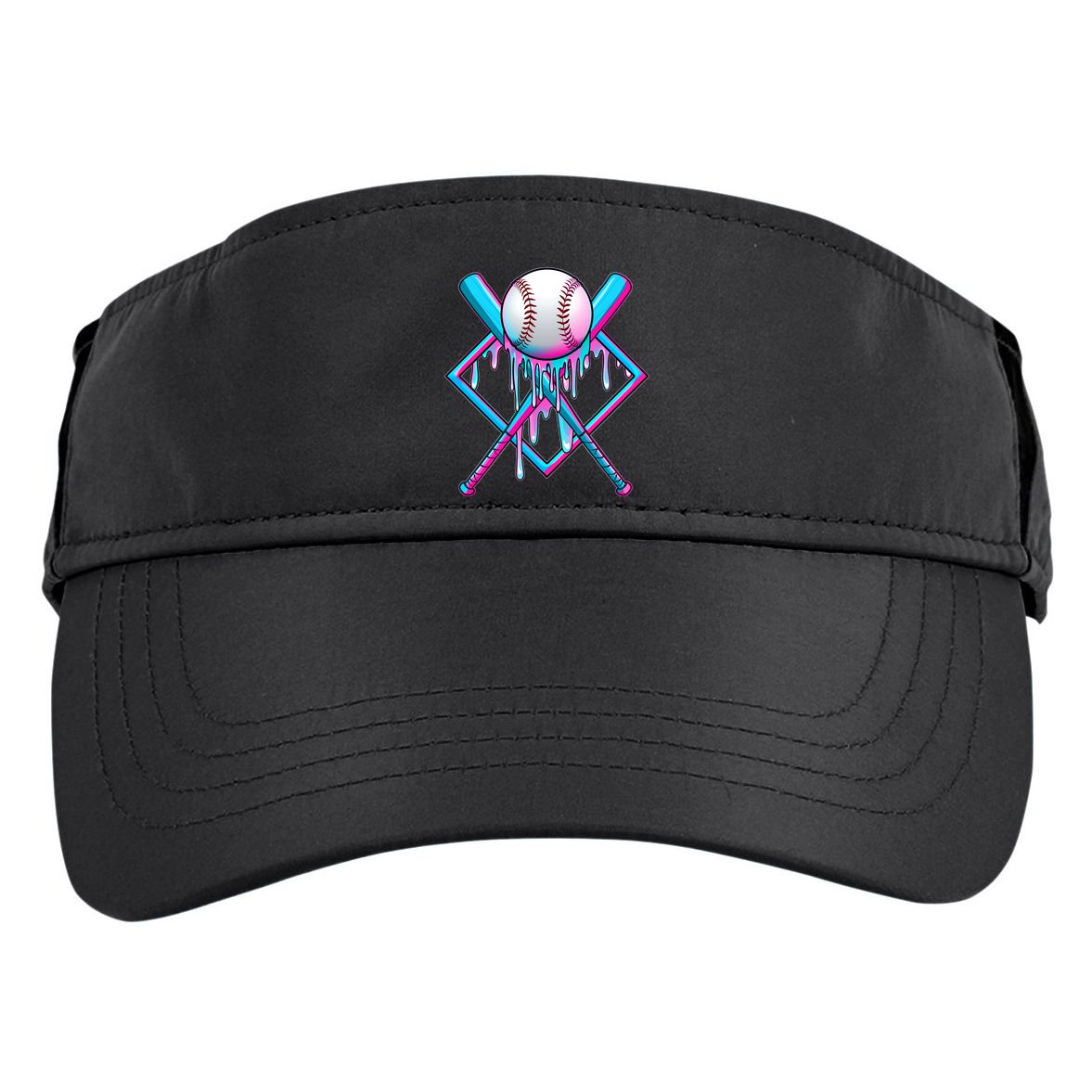 Cool Cute Neon Paint Baseball Bat Ball Diamond Adult Drive Performance Visor