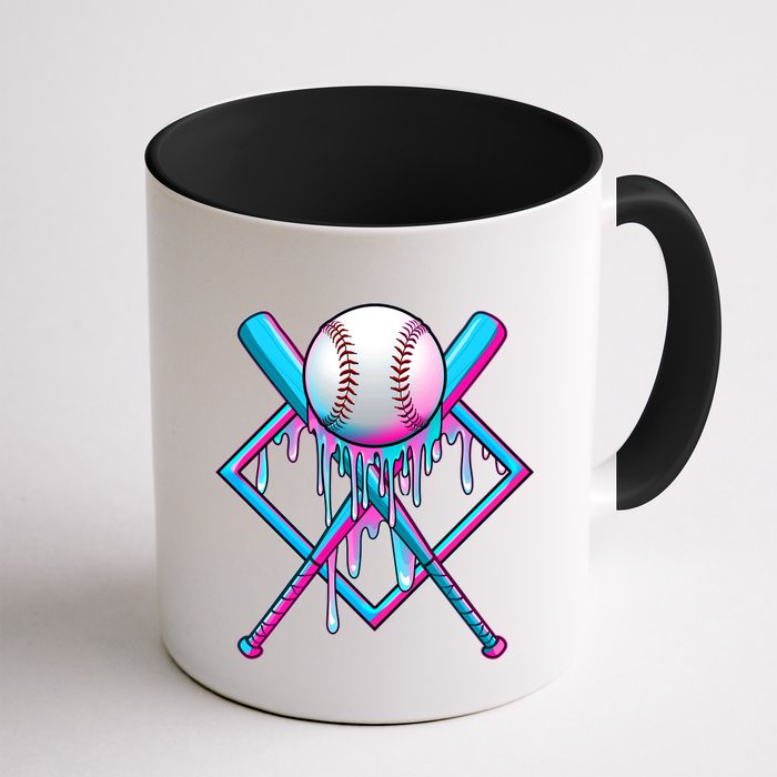 Cool Cute Neon Paint Baseball Bat Ball Diamond Mug