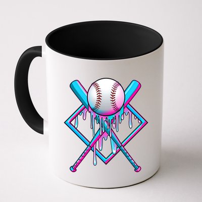 Cool Cute Neon Paint Baseball Bat Ball Diamond Mug