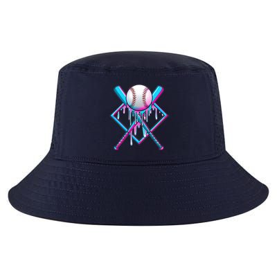Cool Cute Neon Paint Baseball Bat Ball Diamond Cool Comfort Performance Bucket Hat