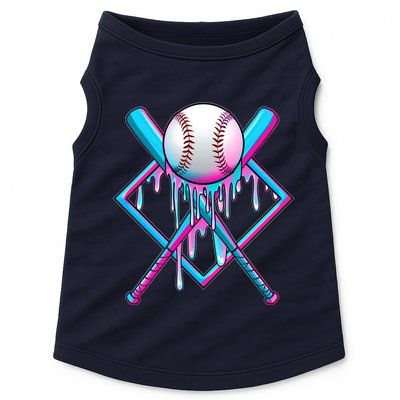 Cool Cute Neon Paint Baseball Bat Ball Diamond Doggie Tank
