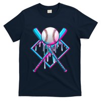 Cool Cute Neon Paint Baseball Bat Ball Diamond T-Shirt