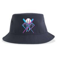 Cool Cute Neon Paint Baseball Bat Ball Diamond Sustainable Bucket Hat