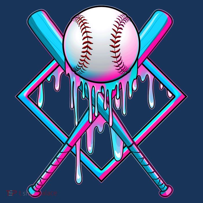Cool Cute Neon Paint Baseball Bat Ball Diamond Sustainable Bucket Hat