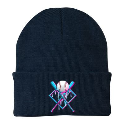 Cool Cute Neon Paint Baseball Bat Ball Diamond Beanie