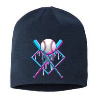 Cool Cute Neon Paint Baseball Bat Ball Diamond Sustainable Beanie
