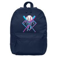 Cool Cute Neon Paint Baseball Bat Ball Diamond 16 in Basic Backpack