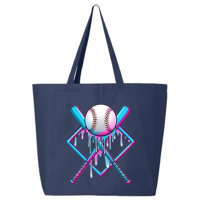 Cool Cute Neon Paint Baseball Bat Ball Diamond 25L Jumbo Tote