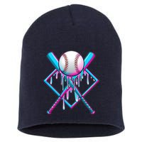 Cool Cute Neon Paint Baseball Bat Ball Diamond Short Acrylic Beanie