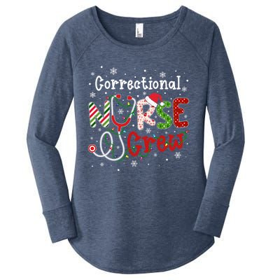 Correctional Christmas Nurse Crew Nursing Christmas Pattern Great Gift Women's Perfect Tri Tunic Long Sleeve Shirt