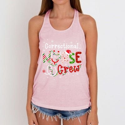 Correctional Christmas Nurse Crew Nursing Christmas Pattern Great Gift Women's Knotted Racerback Tank