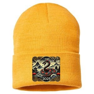 Cute Chinese New Year Of The Snake 2025 Sustainable Knit Beanie