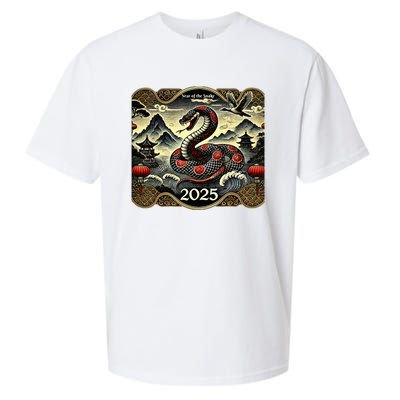 Cute Chinese New Year Of The Snake 2025 Sueded Cloud Jersey T-Shirt