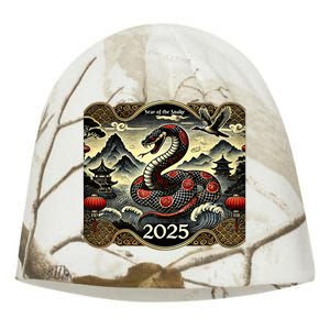 Cute Chinese New Year Of The Snake 2025 Kati - Camo Knit Beanie