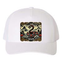 Cute Chinese New Year Of The Snake 2025 Yupoong Adult 5-Panel Trucker Hat