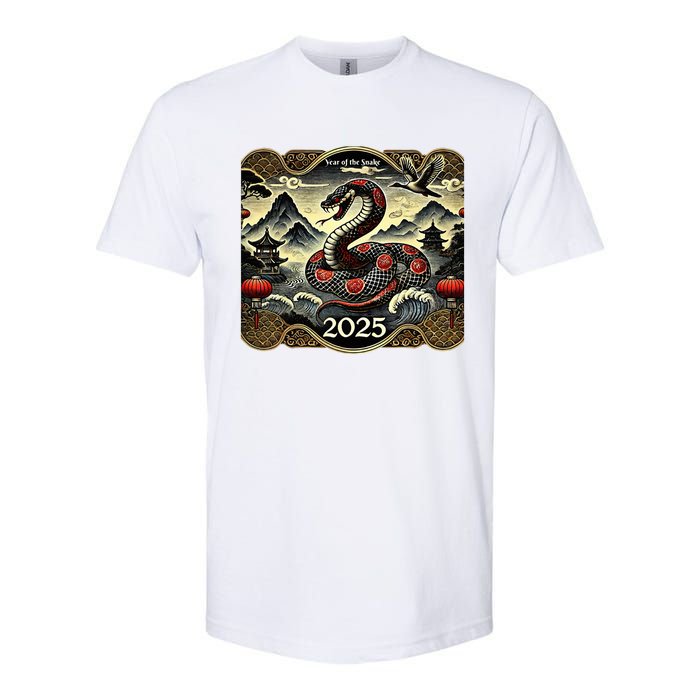 Cute Chinese New Year Of The Snake 2025 Softstyle CVC T-Shirt