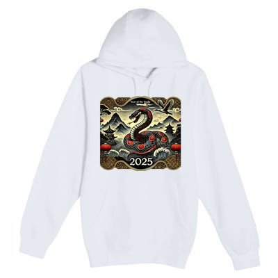 Cute Chinese New Year Of The Snake 2025 Premium Pullover Hoodie