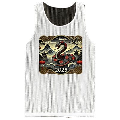 Cute Chinese New Year Of The Snake 2025 Mesh Reversible Basketball Jersey Tank