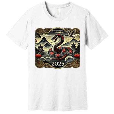 Cute Chinese New Year Of The Snake 2025 Premium T-Shirt