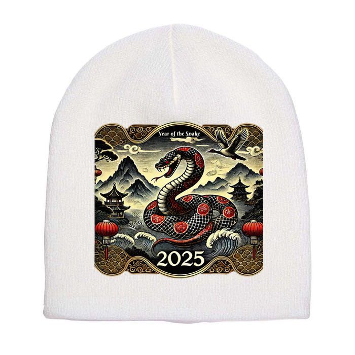 Cute Chinese New Year Of The Snake 2025 Short Acrylic Beanie