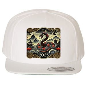 Cute Chinese New Year Of The Snake 2025 Wool Snapback Cap