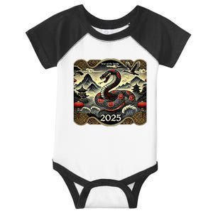 Cute Chinese New Year Of The Snake 2025 Infant Baby Jersey Bodysuit