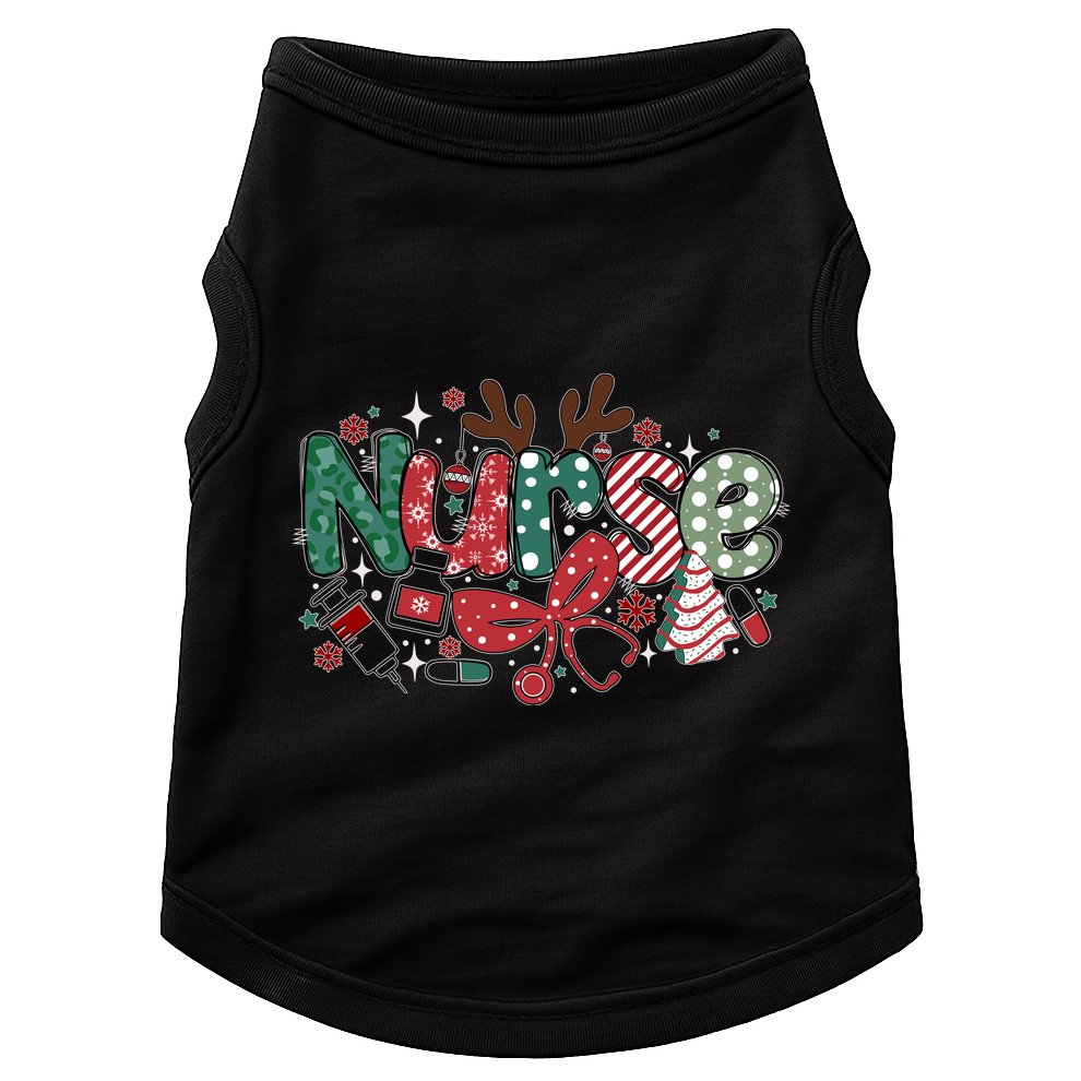 Cute Christmas Nurse Doggie Tank